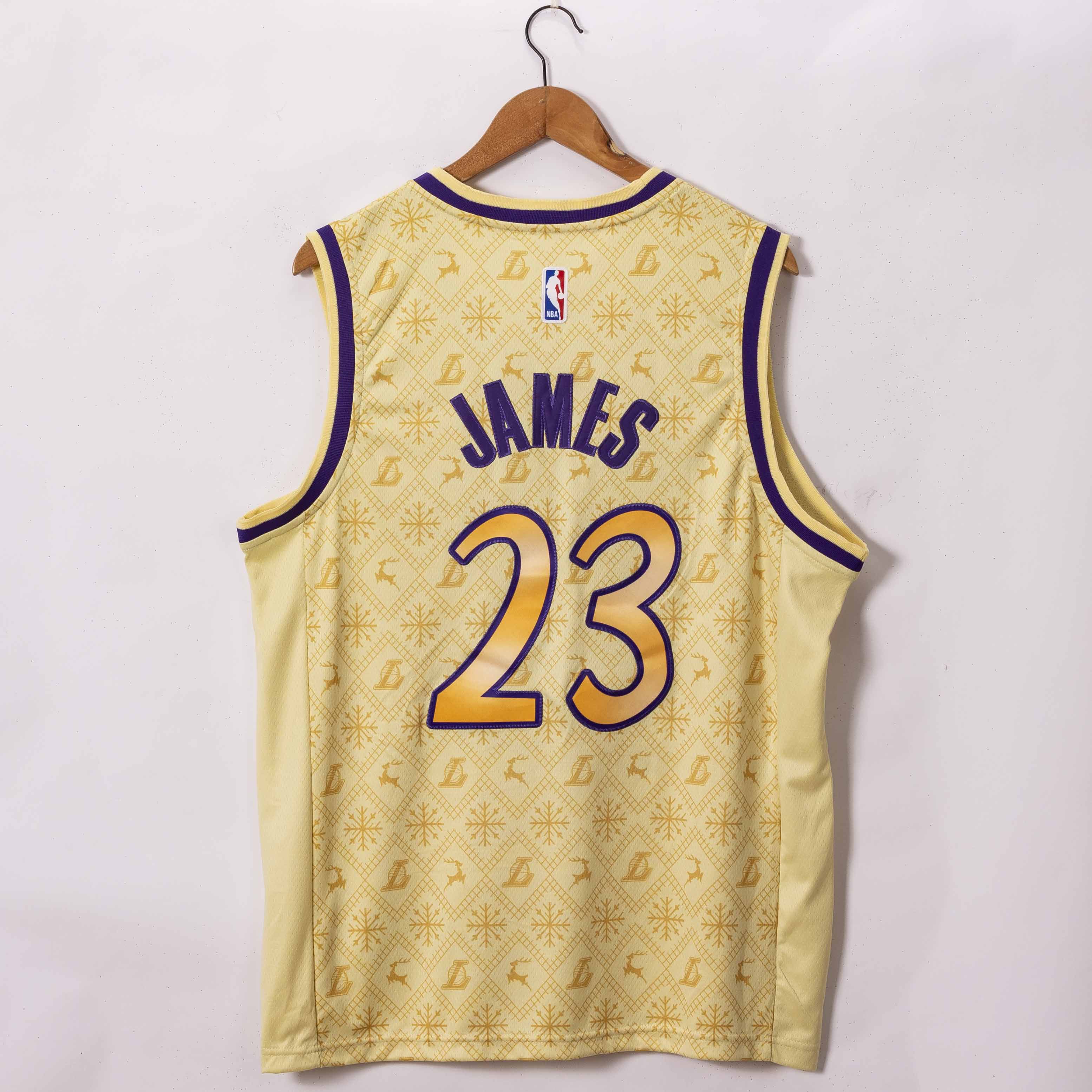 Men Los Angeles Lakers #23 James Yellow 2021 Nike Game NBA Jersey
